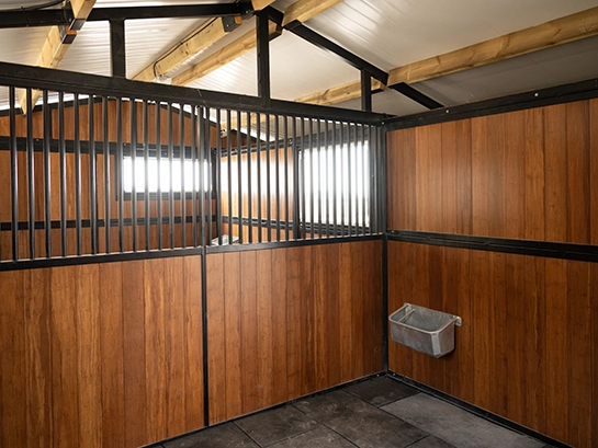 Interior de boxes para caballos